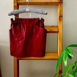 Zara Leather Mini Skirt.